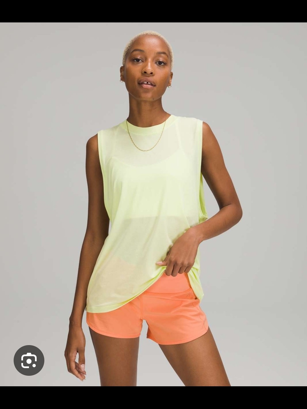 Women’s Sleeveless Crewneck Tank Top - Light Lime